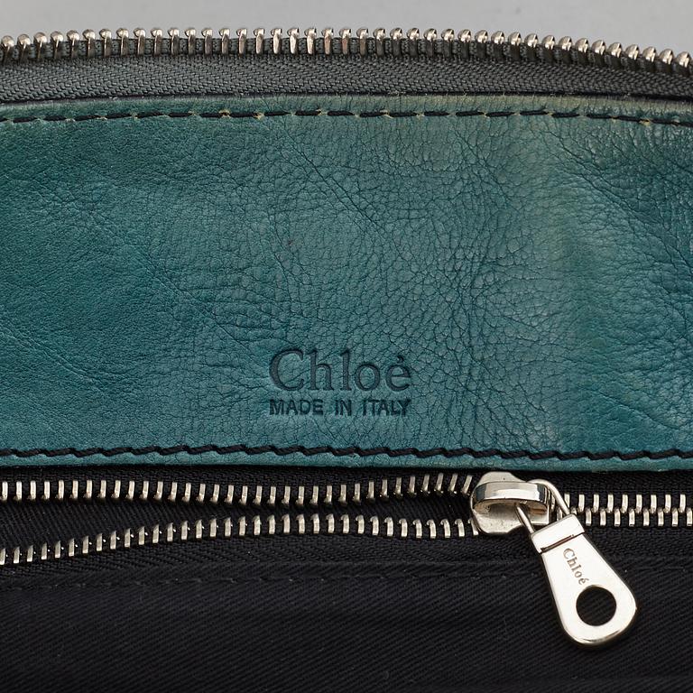 CHLOÉ, a green leather bag.