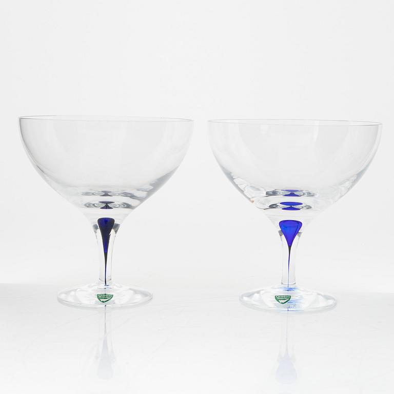 Erika Lagerbielke, a group of five 'Intermezzo' glass bowls, Orrefors.