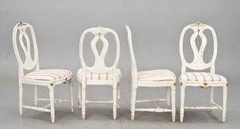 STOLAR, 8 st, gustaviansk stil. omkring 1900.