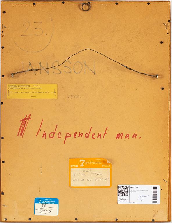 RUNE JANSSON, oil and pencil on canvas, signed Rune Jansson and dated -64.