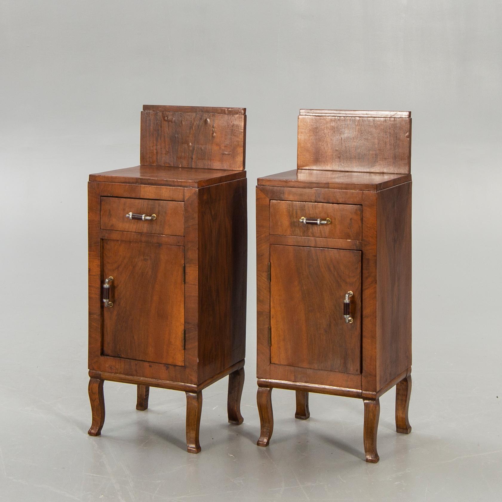 Sängbord ett par Art Deco 1900-talets första hälft.
