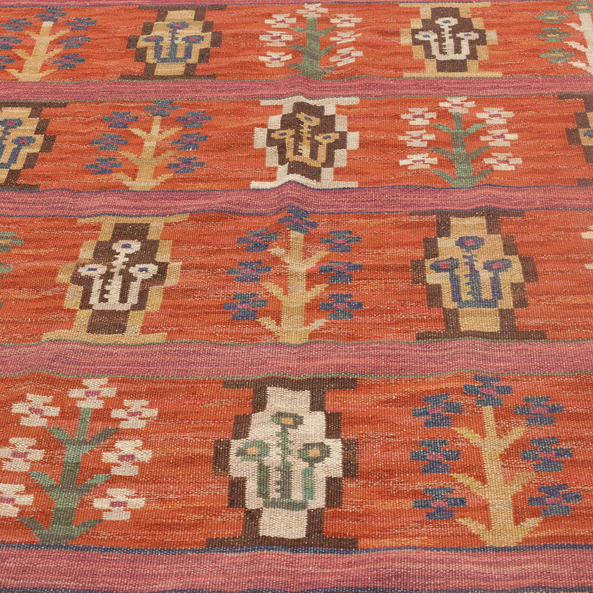 MÄRTA MÅÅS-FJETTERSTRÖM, DRAPERI, "Klosterblomman", rölakan, ca 258 x 139 cm, signerat MMF.