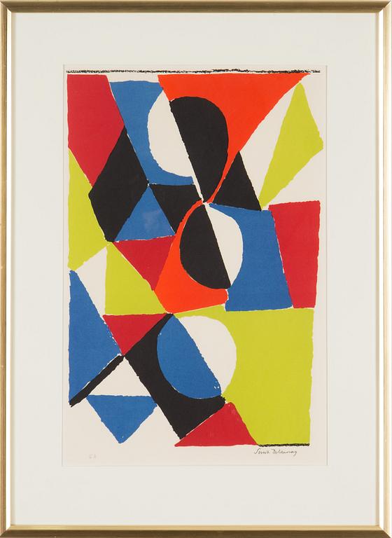 SONIA DELAUNAY, a colour lithograph, signed E.A.