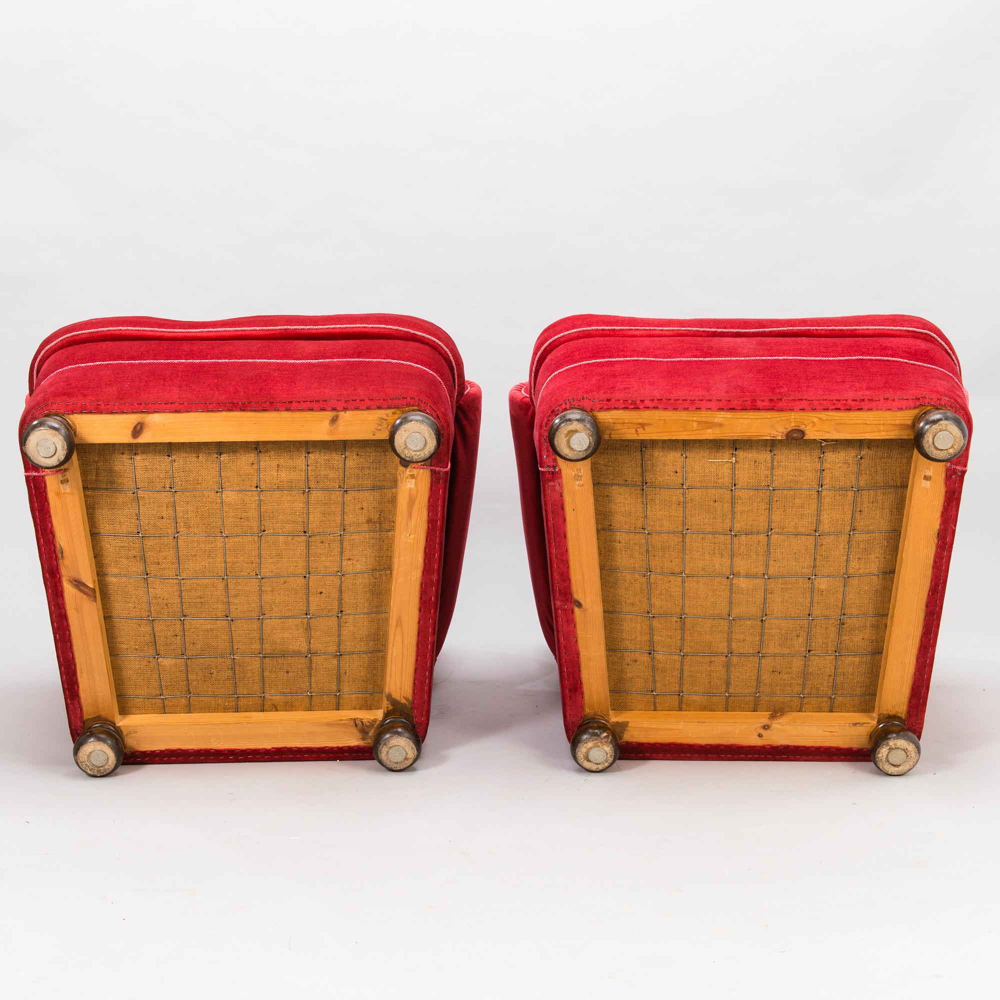 A pair of 1940s armchairs 'London' for Oy Paul Boman Ab Finland.