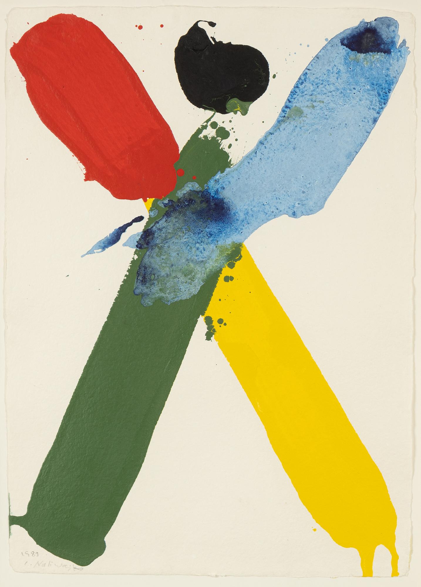 Jan Naliwajko, mixed media on paper, signed and dated 1989.