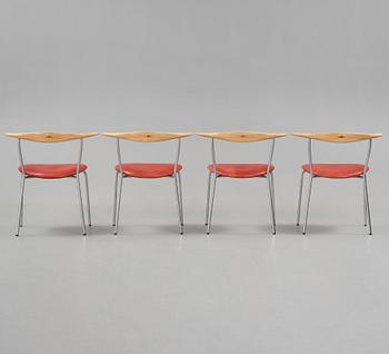 Hans J. Wegner, stolar, 4 st "JH 701", Johannes Hansen, Danmark.