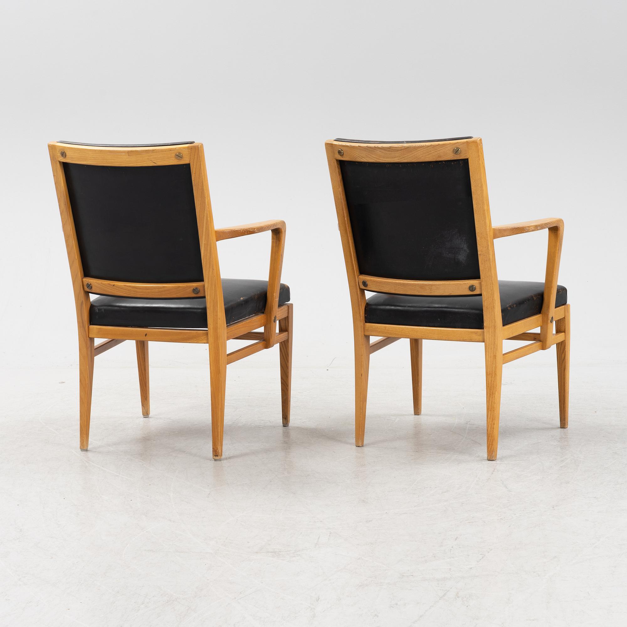 Carl Malmsten, karmstolar 8 st, "Riksdagen", 1940-tal. Proveniens Sveriges Riksdag, formgivna 1940.