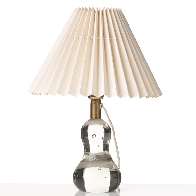 Josef Frank, Svenskt Tenn, model G 1819/3, probably, a glass and brass table lamp, Sweden mid 20th century.