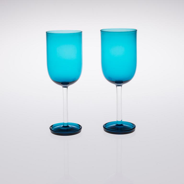 NANNY STILL, SAFTGLAS, 5 st, modell 1661, Riihimäen Lasi 1950-60-tal.