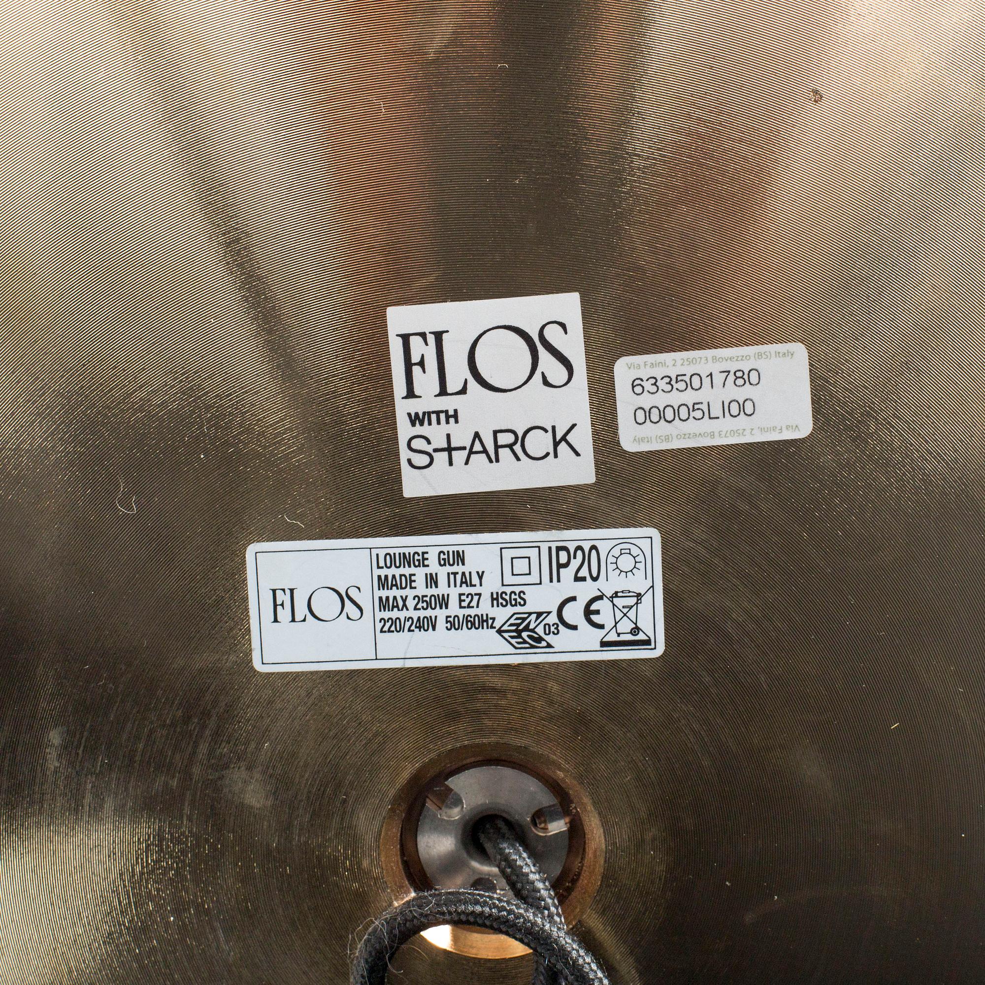 Philippe Starck, golvlampa, "Lounge Gun M 16", Flos, formgiven 2005.