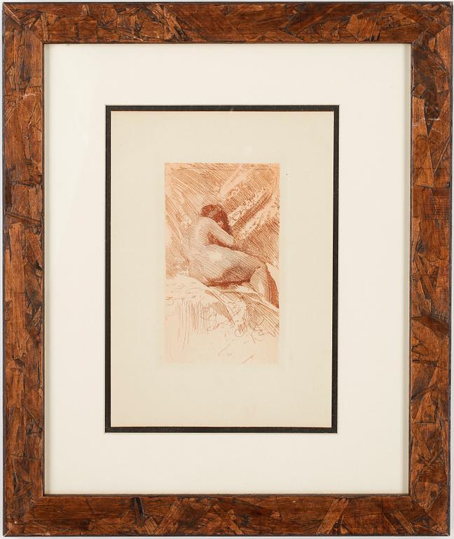 ANDERS ZORN, etsning, signerad i plåten.