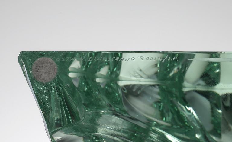 SKULPTUR, "Isberg", glas, Vicke Lindstrand, Kosta Boda, 1950-60-tal.