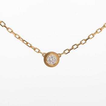 Cartier, An 18K gold 'd'Amour' necklace, with a ca 0.05 ct brilliant-cut diamond.