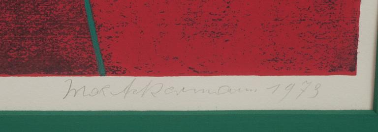 MAX ACKERMANN, silkscreen, signerad, daterad 1973 och numrerad 74/150.