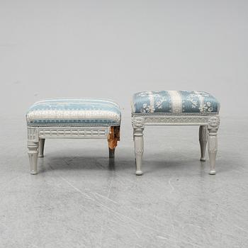 Two 18th Century Gustavians foot stools.