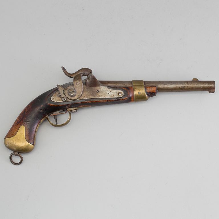 A Swedish royal navy percussion pistol from the first half of the 19th century.