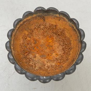 A cast iron bird bath 20th century.