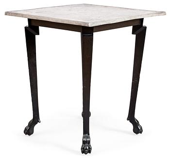 Anna Petrus, a table, Stockholm circa 1922; pewter top and black wooden legs.