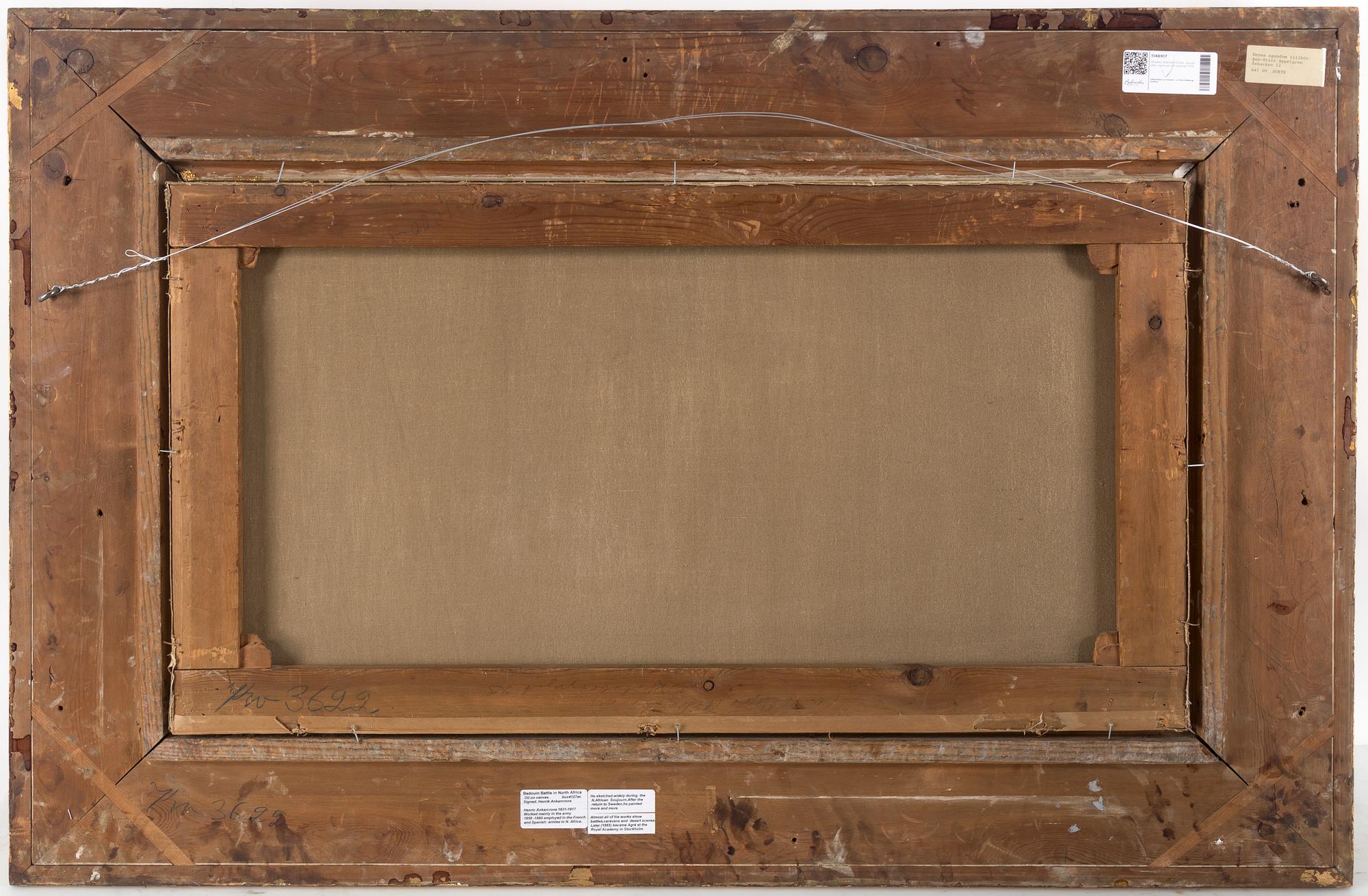 HENRIC ANKARCRONA, oil on canvas, signed and dated 1872.