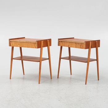 A pair of bedside tables, Carlströms & Co Möbelfabrik, Bjärnum, 1950's/60's.