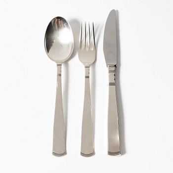 Jacob Ängman, A Swedish silver cutlery 'Rosenholm', GAB, Stockholm 1950-60s, (30 pieces).