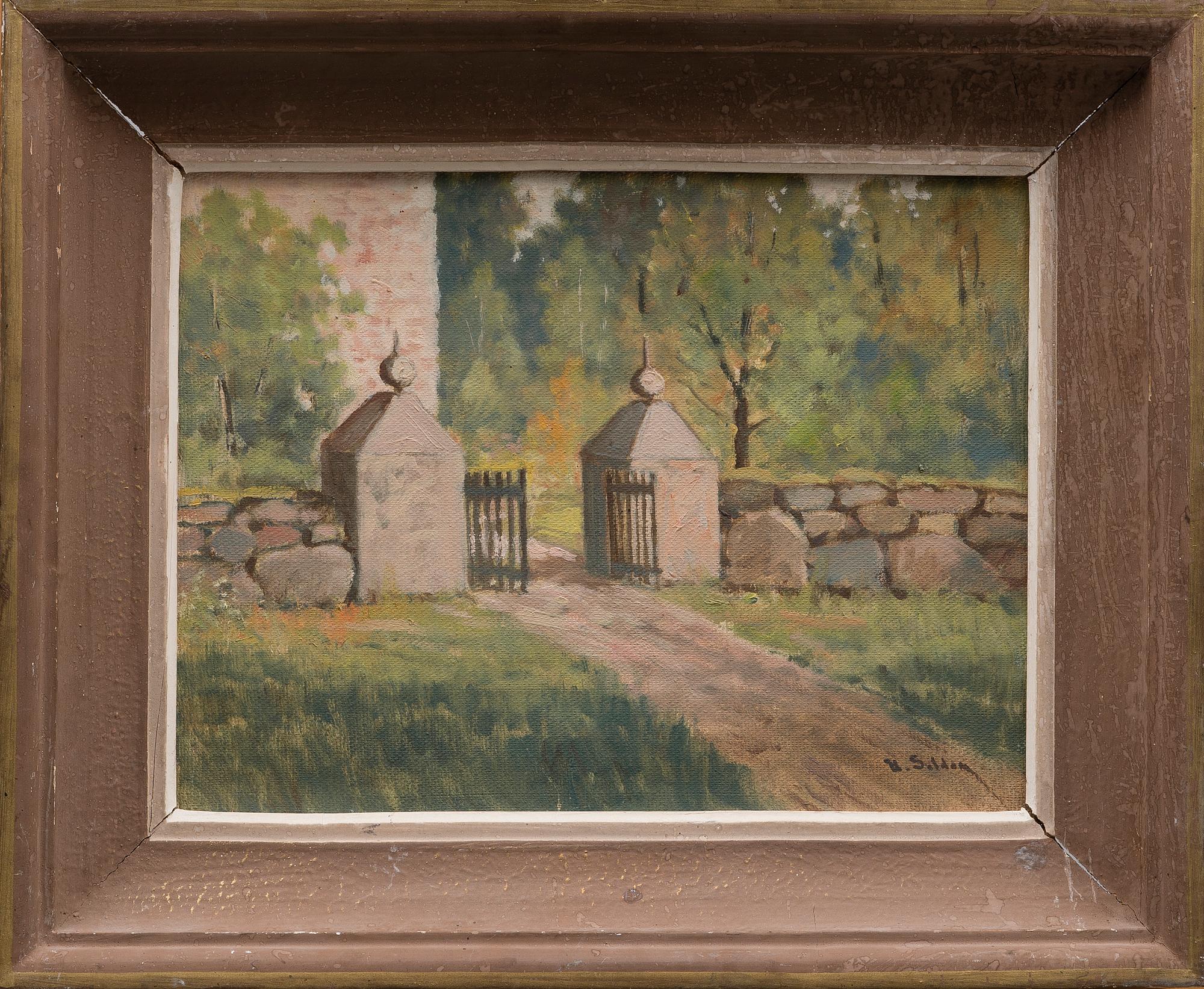 UUNO SOLDAN, öljy kankaalle, signeerattu.