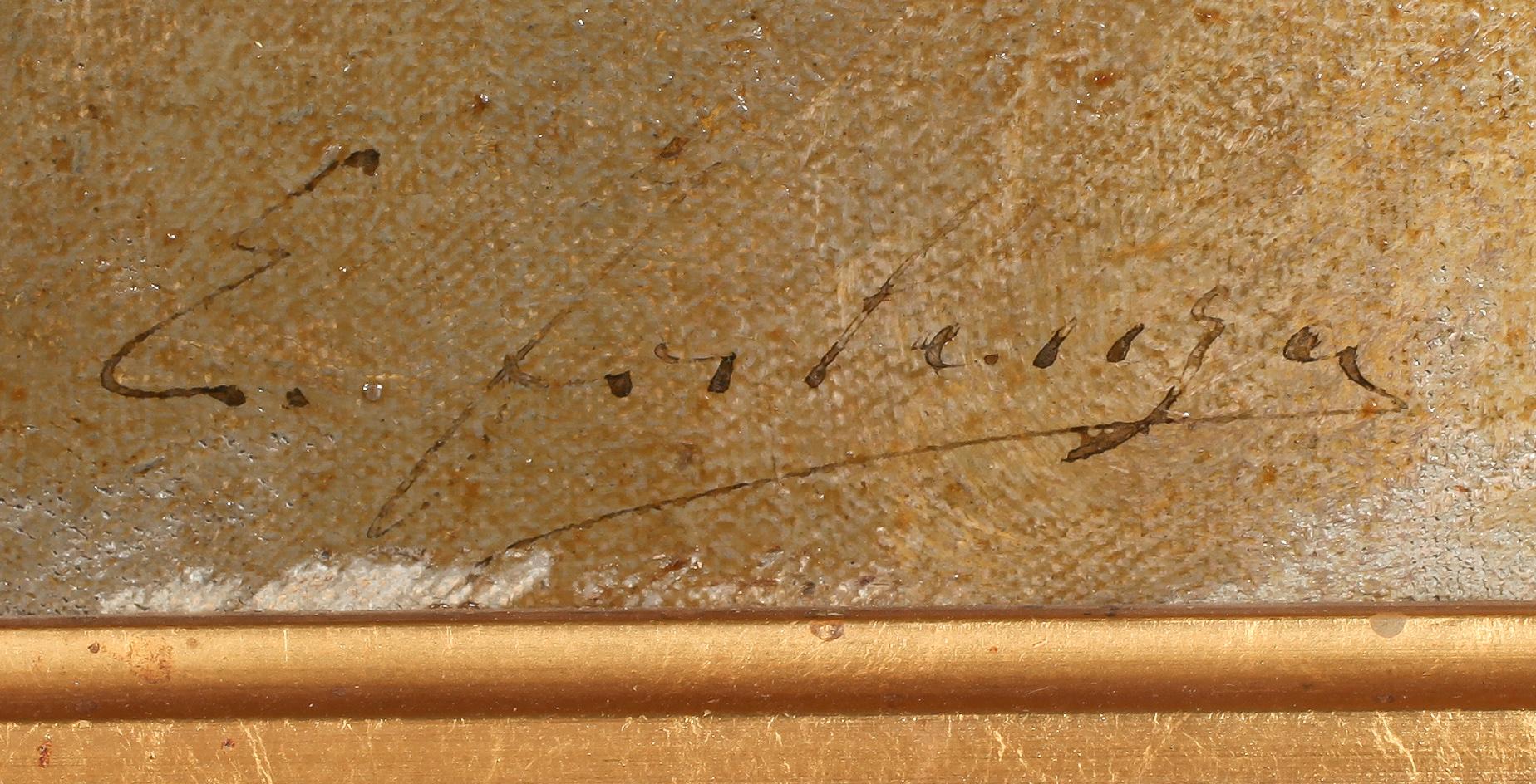 OKÄND KONSTNÄR, olja på duk, omkring 1900.