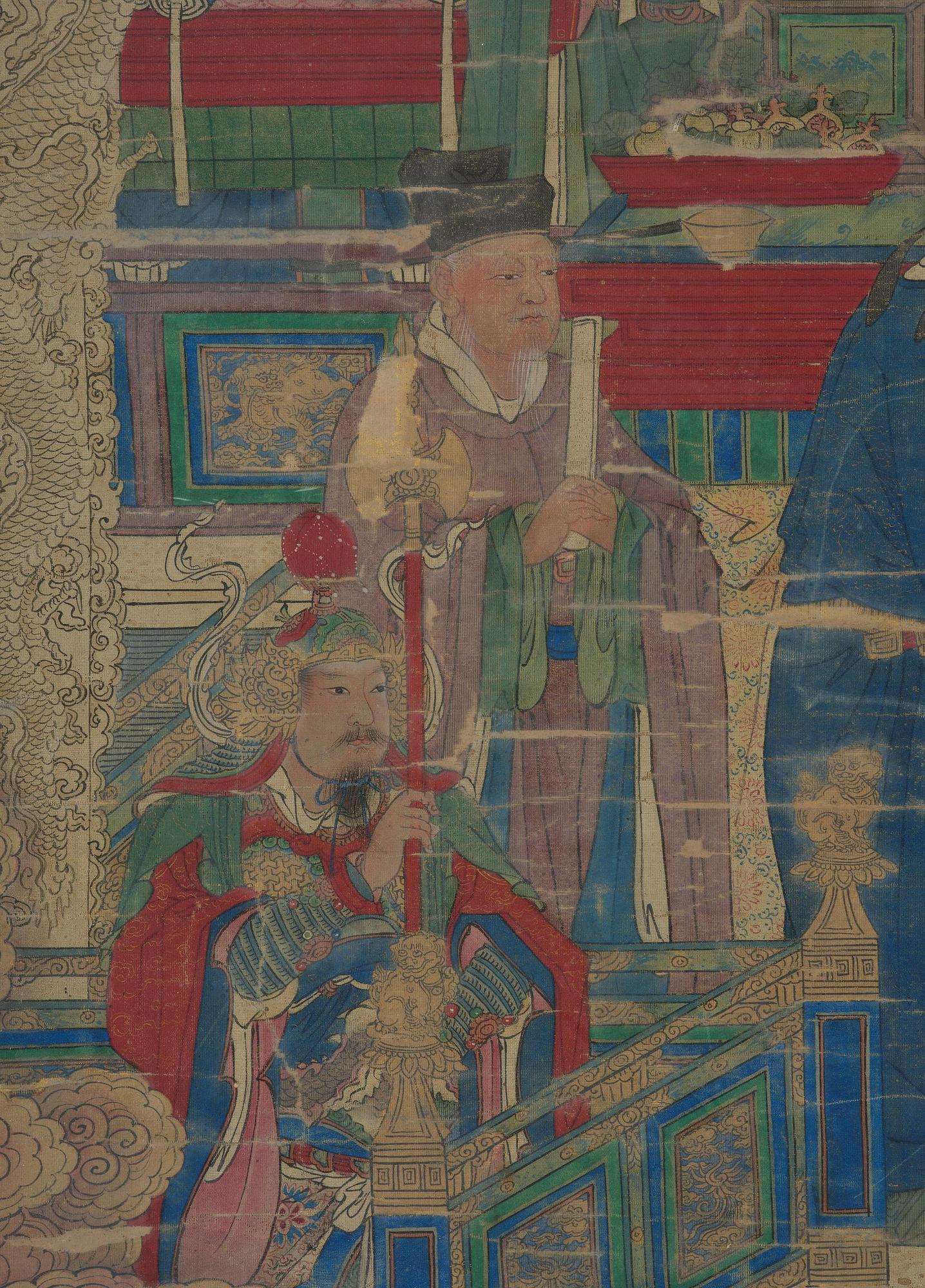 A large painting by anonymous artist, Qing dynasty, 18/19th century.