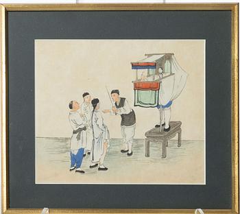 Unidentifed artist, 37 watercolours, China, 20th century.