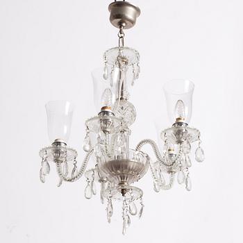 A chandelier, probably Bohemia, mid-20th century.
