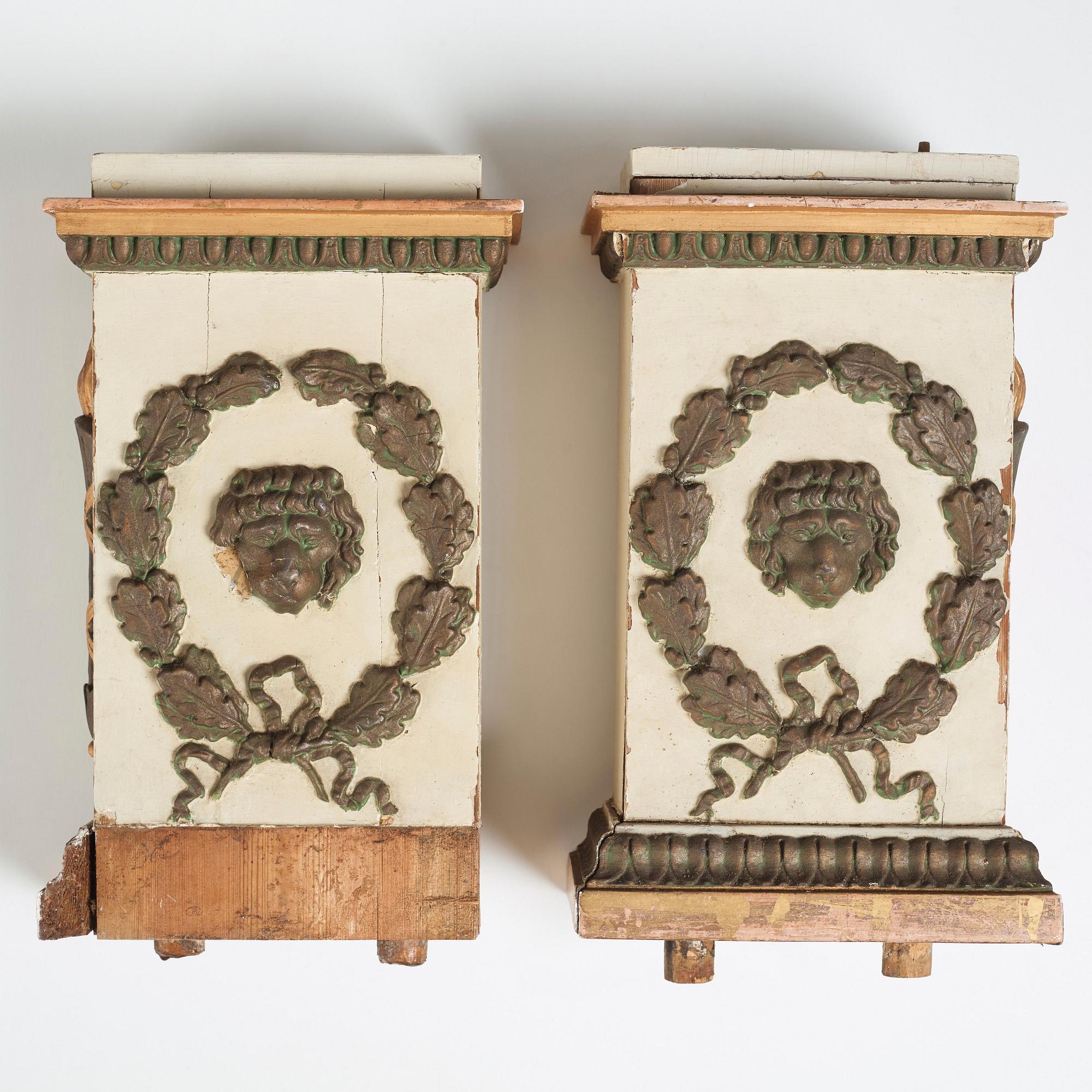 An Empire mirror with console table, attributed to N Frisk (Stockholm 1805-24).