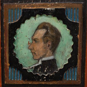 A cabinet, probably Johannes Fundberg, Dalsland, first half of the 19th Century.