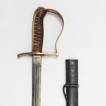 A Swedsih NCO's sword, 1899 pattern with scabbard.