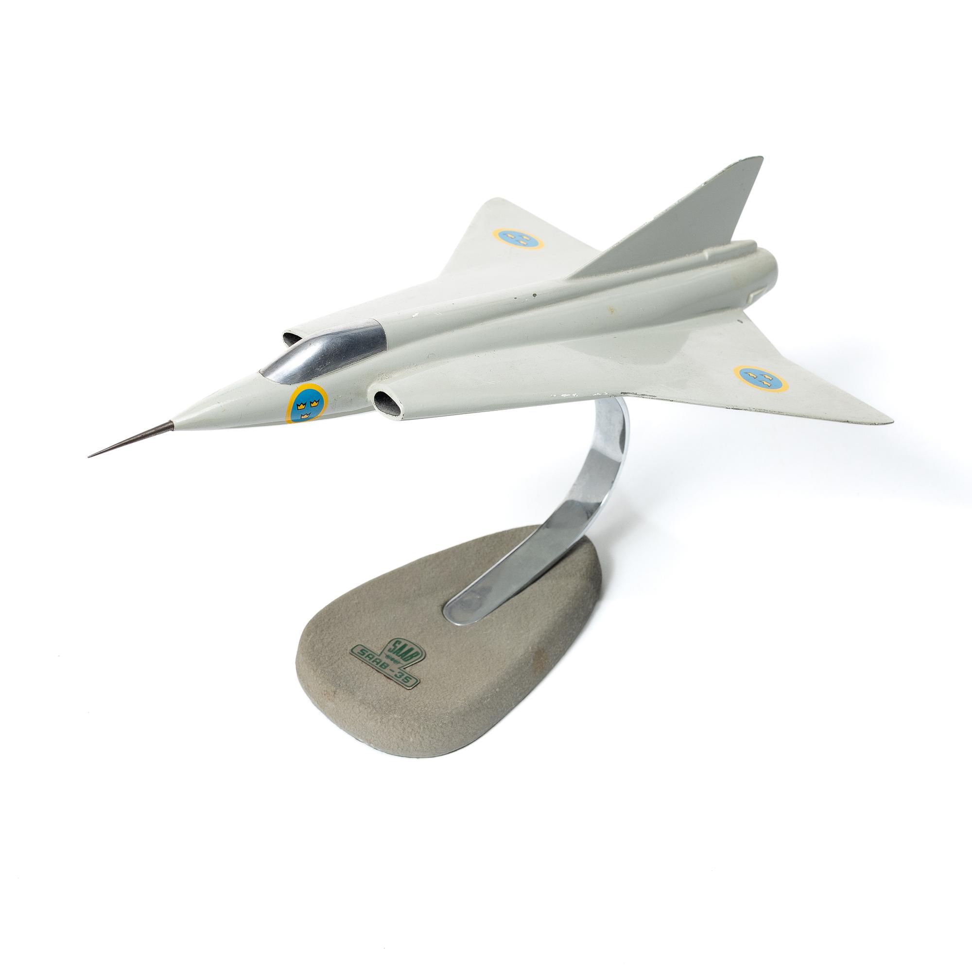 Flygplansmodell, "Saab 35 Draken", 1900-talets andra hälft.
