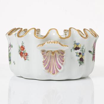 Royal Copenhagen, a glass rinser, "'Saxon Flower', Denmark, 19th century.