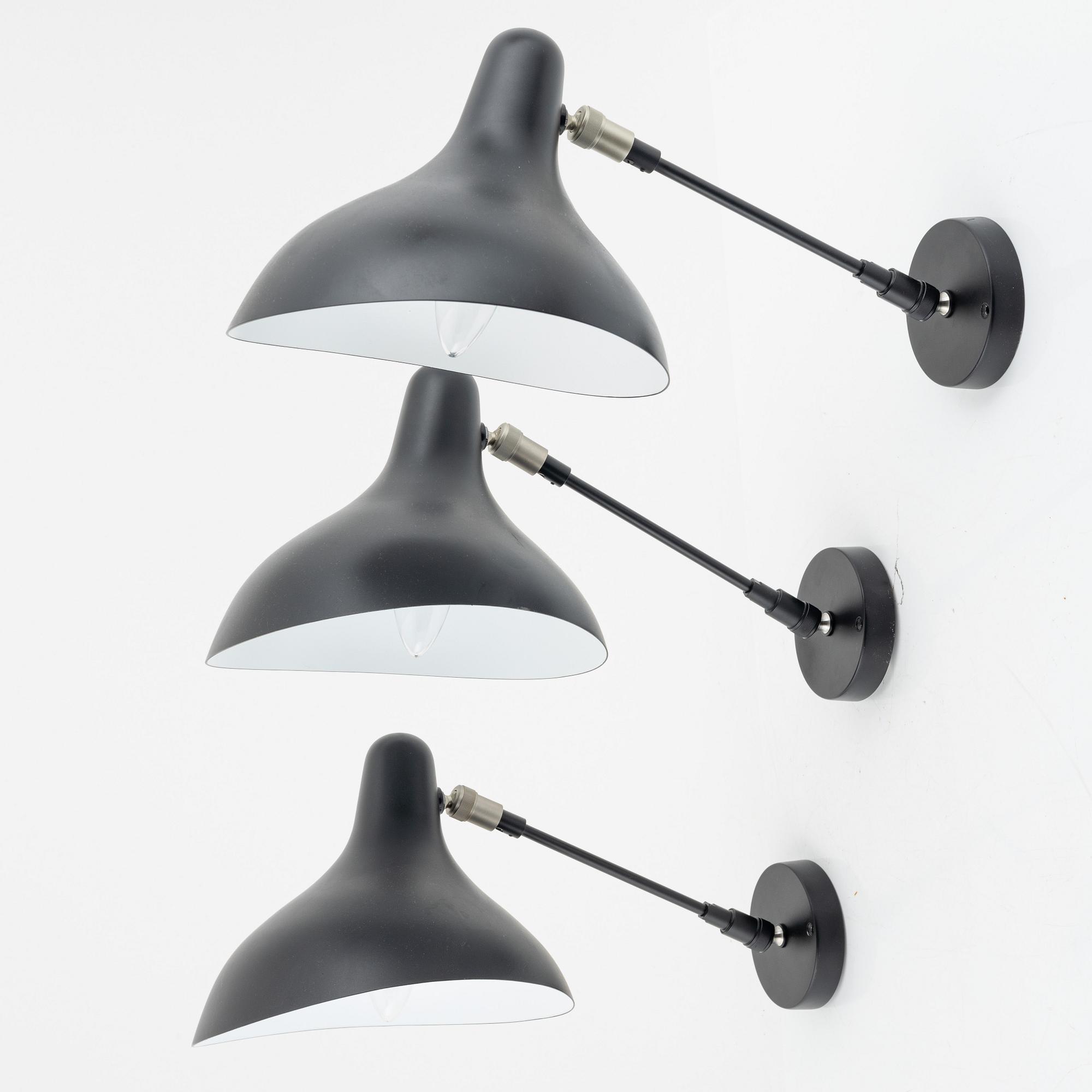 Bernard Schottlander, three 'Mantis BS5' wall lights, DCWéditions.