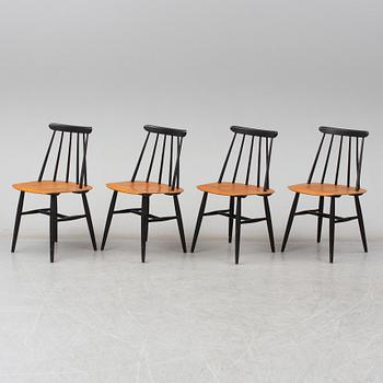 Four 'Fanett' chairs by Ilmari Tapiovaara, Edsbyverken, Sweden.