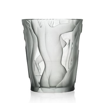 Vicke Lindstrand, a cut and sand blasted vase, Orrefors circa 1937.