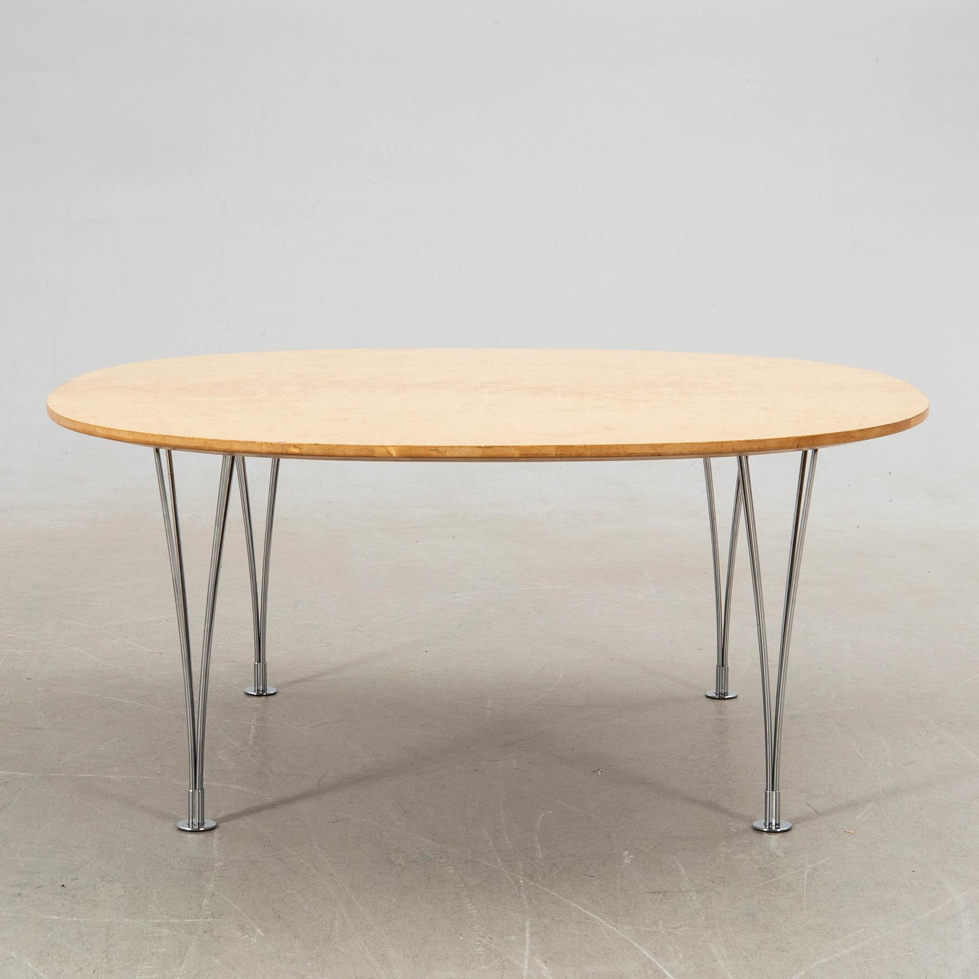 Bruno Mathson & Piet Hein, coffee table, "Superellipse", Bruno Mathsson International Fritz Hansen.