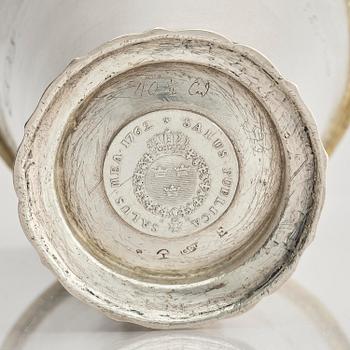 A Swedish parcel-gilt silver beaker, mark of Christoffer Wasserman, Lindesberg 1763.