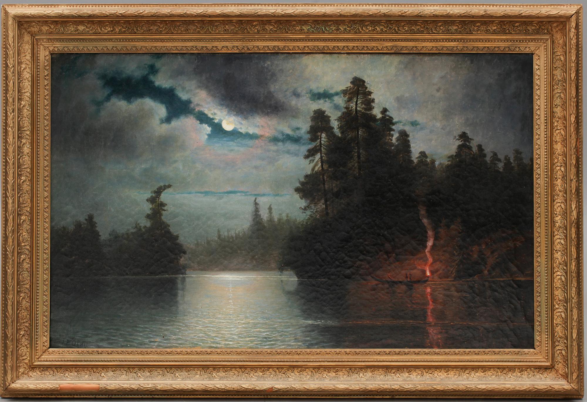 JOHAN PETTER OLAI, olja på duk, sign.