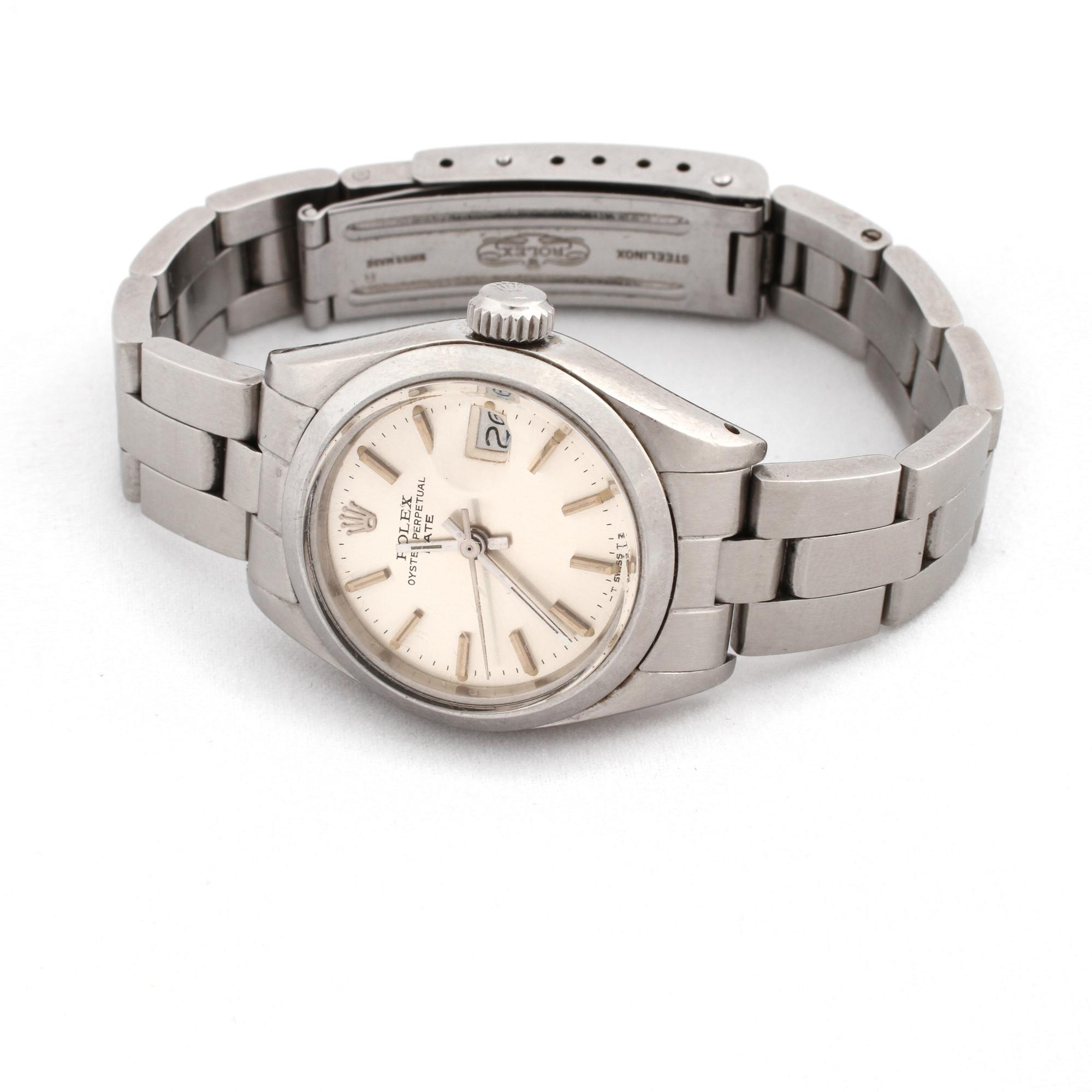 ARMBANDSUR, dam, stål, "date", Rolex, 1900-talets senare del.