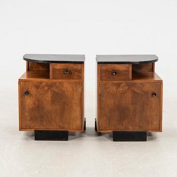 Pair of Art Deco bedside tables, early 20th century.