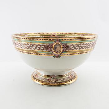 Punch bowl "Svea" Gustavsberg circa 1900 porcelain.