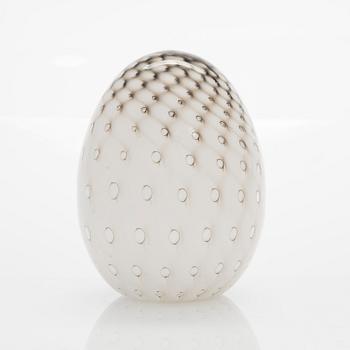 Oiva Toikka, lasilintu, "Raakel" ja muna "Raakelin tähden", signeerattu O. Toikka Nuutajärvi 2009.