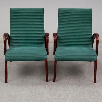 MARKKU PAKKANEN, a pair of 'Harlekiini' easy chairs, Asko, late 20th Century.