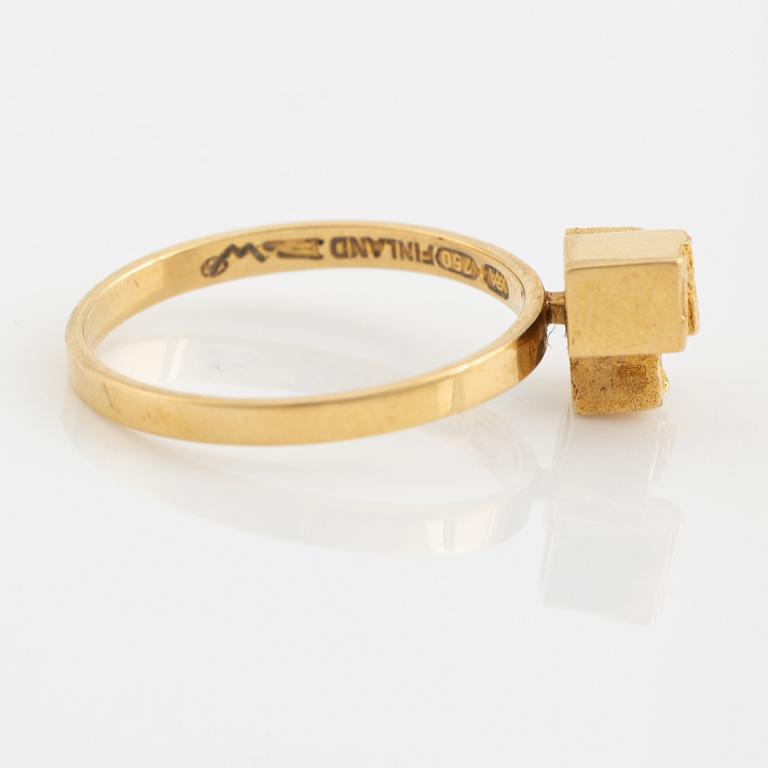 Björn Weckström, ring, " Gold tower",  18K gold,  Lapponia.