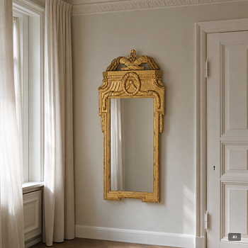 A Gustavian giltwood mirror by J. Åkerblad (master in Stockholm 1758-99).