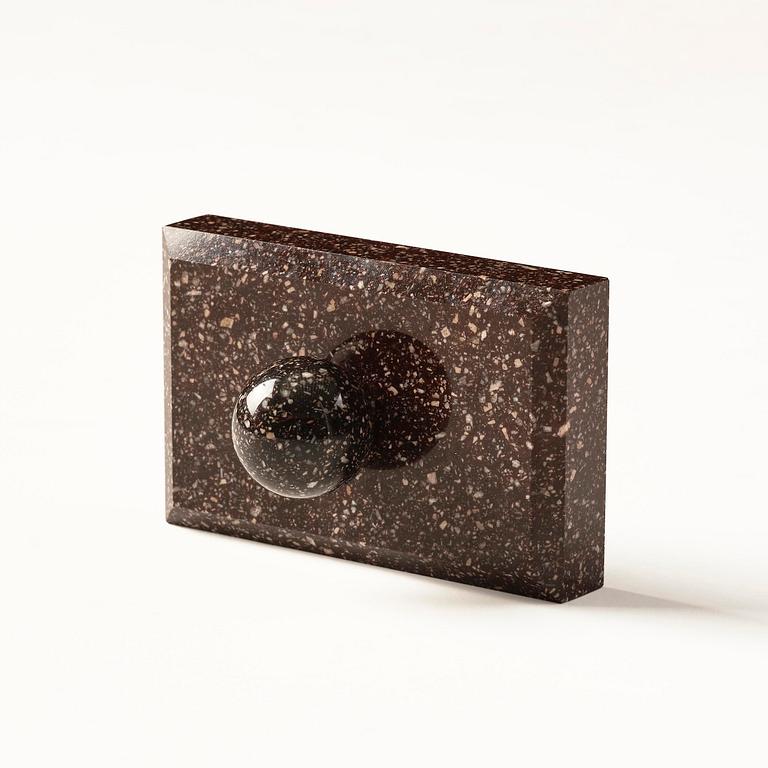 A 'Blyberg' porphyry Empire paperweight from Älvdalen, first part 19th century.
