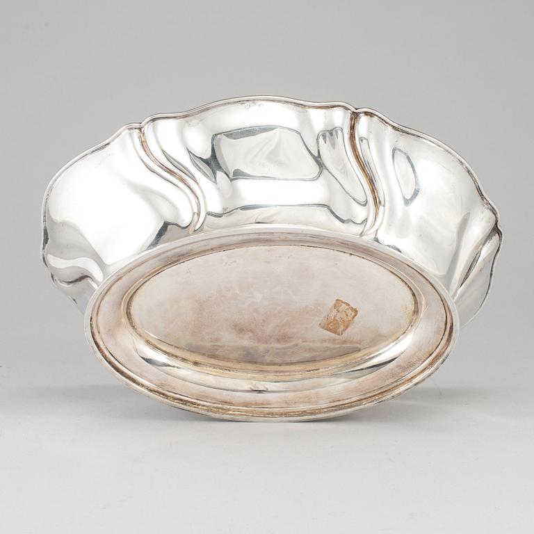 SKÅL/JARDINIÈRE, oval, silver, Köpenhamn 1920.